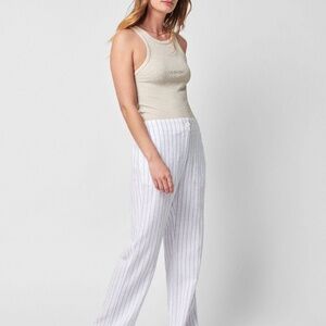 Faherty Malibu Linen Pull-On Pant - Pier Stripe size XL $45